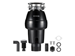 Descarte de lixo VEVOR 3/4 HP 3600 RPM 3 parafusos 185 x 185 x 370 mm preto