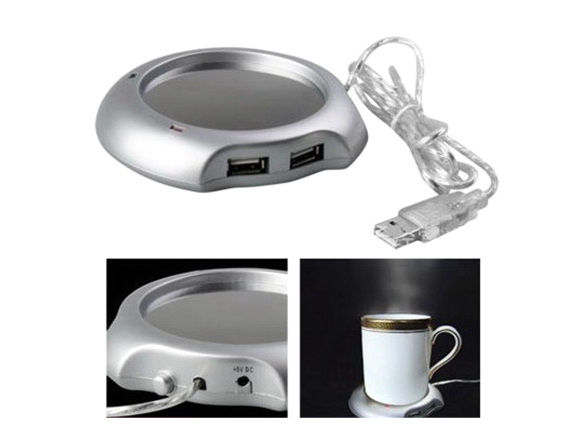 Mali usb Hub Mug Warmer Aquecedor de Copo para Chá Café com 4 Portas Usb 2.0 2,5w