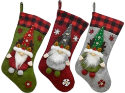 Meias De Natal Heilwiy Gnome Conjunto De 3 Meias De Natal Heilwiy Decorações De Natal Olysi Shop