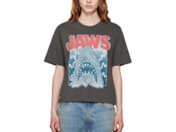Rockinstone Jaws Movie Wiggles Solid Smoke Adult T-shirt Size:m