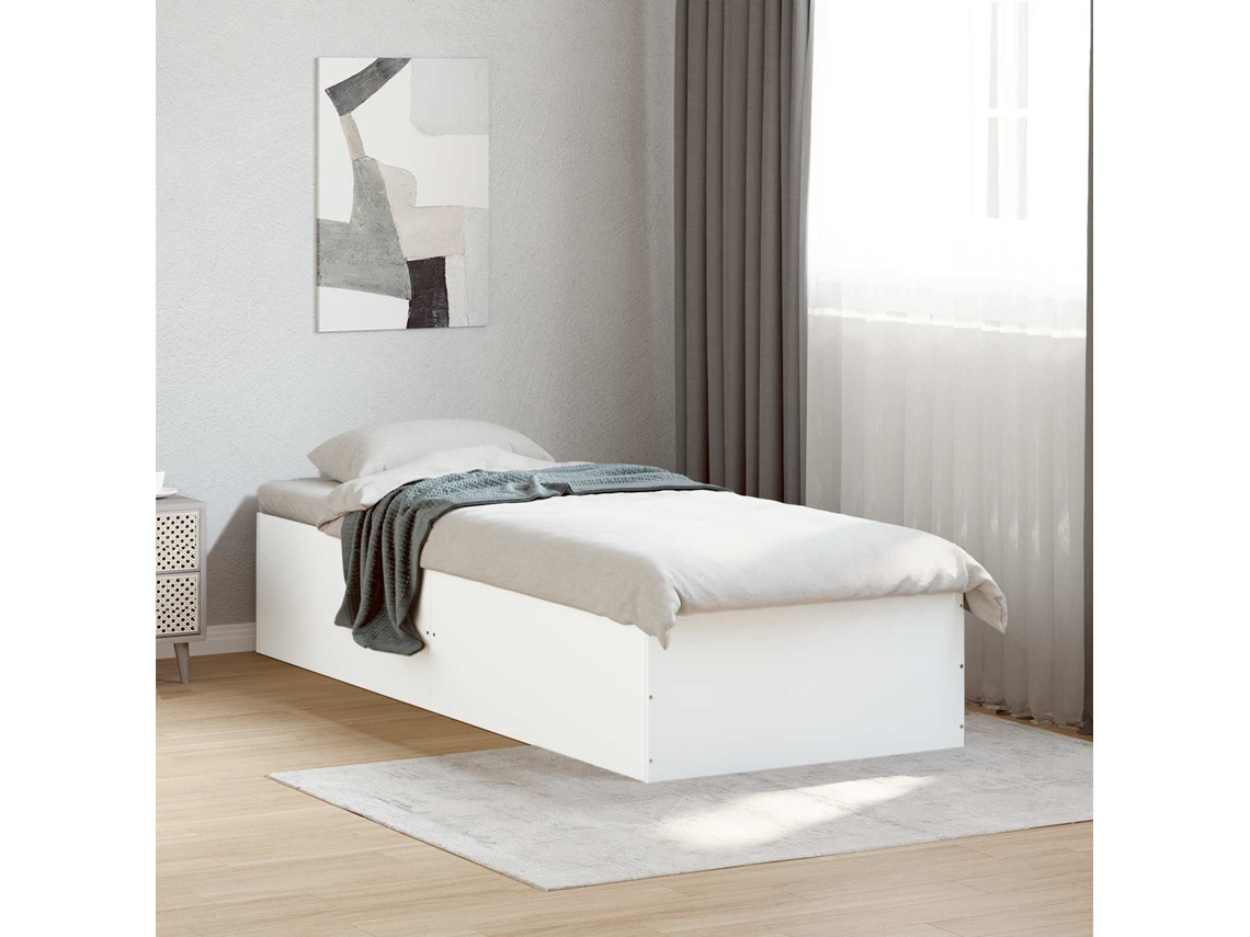 Vidaxl Estrado De Cama Branco 80 X 200 Cm Derivados De Madeira
