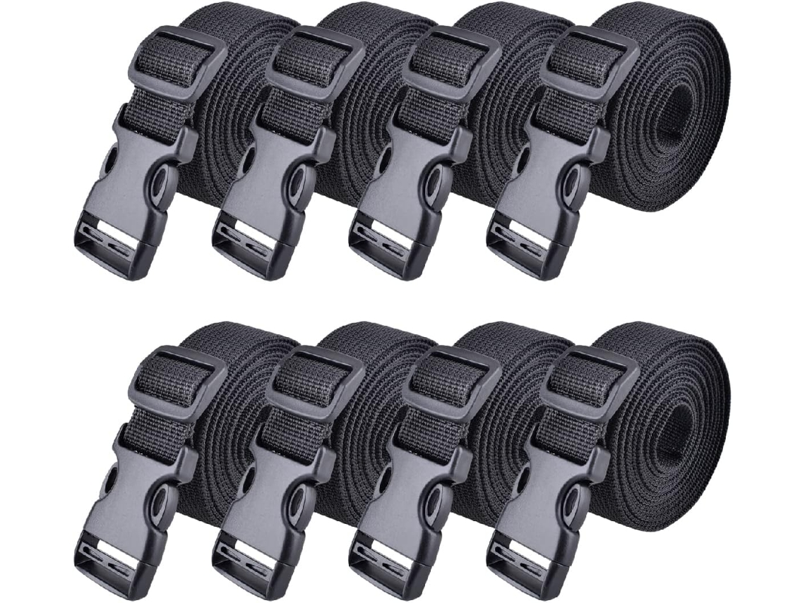 Conjunto De 8 Fivelas Plástico Engate Rápido Para Fixação Bagagem