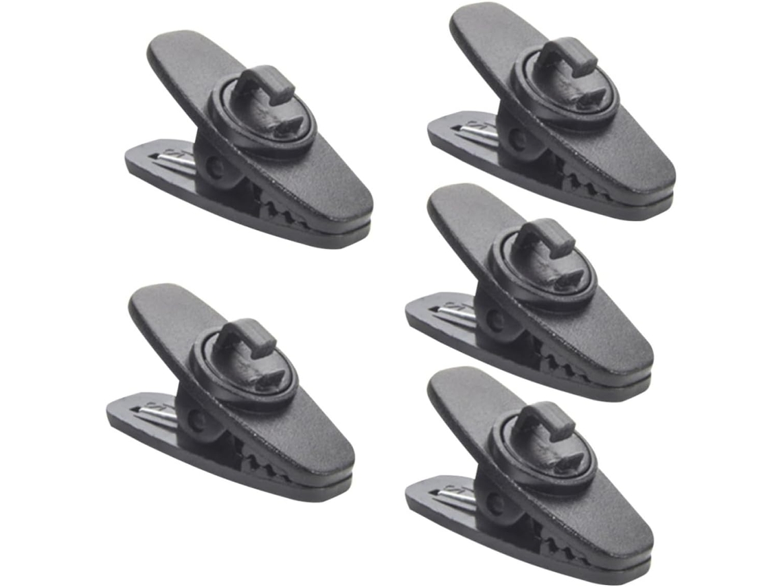 Coheali 5pcs Pinces Rotatives Para Casque Audio En Plastique Noir, Installation Facile, Maintien Solide Para