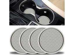 Peças Porta copos Universais para Carro, Antiderrapantes, Acessórios para Interior do Carro, Cinza SUNNY SPACES