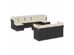Garden Sofa Set, Garden Sofa Sets Vidaxl Preto Rattan / Vime (n/a)
