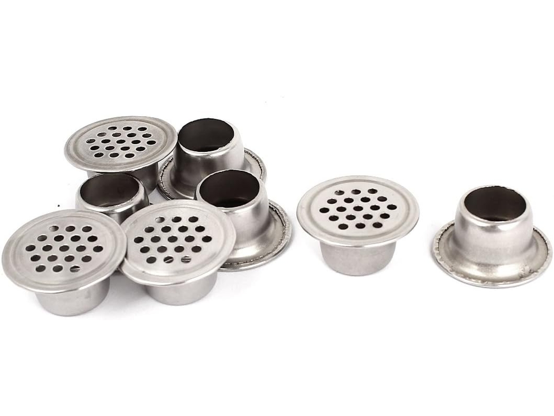 8 Peças de Materiais Construção, Grelhas Ventilação Redondas Aço Inoxidável 15 Mm, para Portas,. CHABERLU