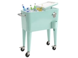 Carro Bebidas Refrigerado 56l Rodas Verde Claro