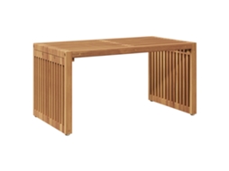 Conjunto 1 Mesa De Jardim Vidaxl Castanho Madeira De Teca Maciça (70 X 37,5 X 35,5 Cm)