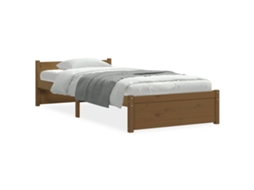 Bed Frame, Bed Frames Vidaxl Marrom Madeira (75 X 190 Cm)
