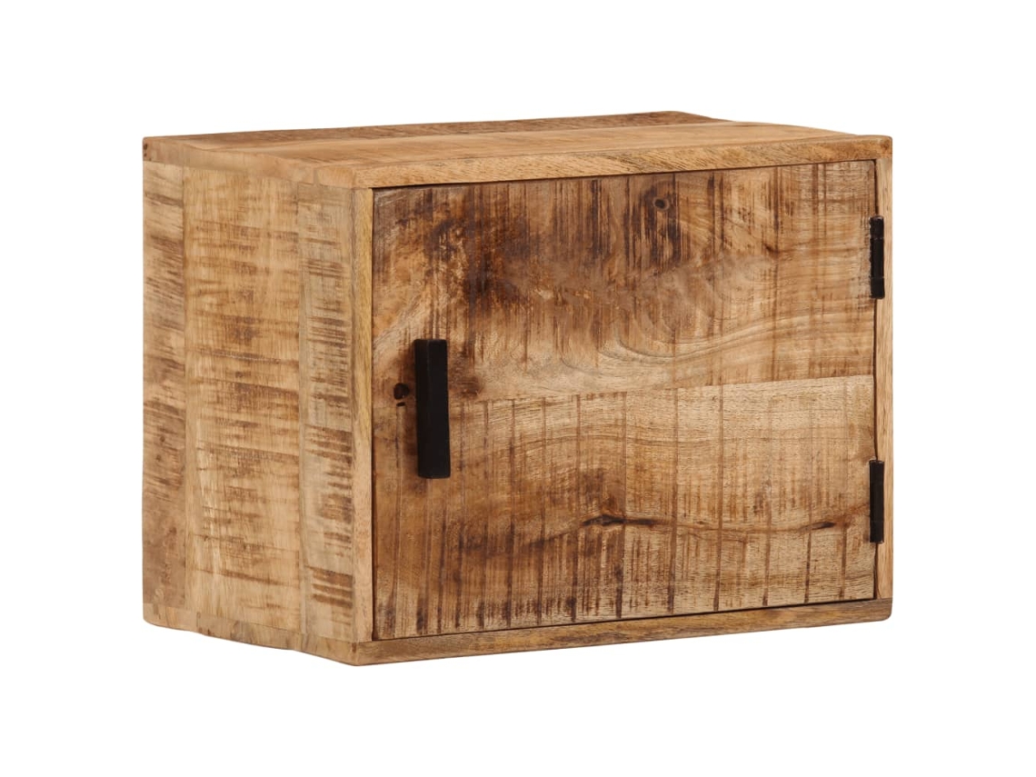 Vidaxl Mesa De Cabeceira De Parede 40x30x25cm Madeira Mangueira Maciça