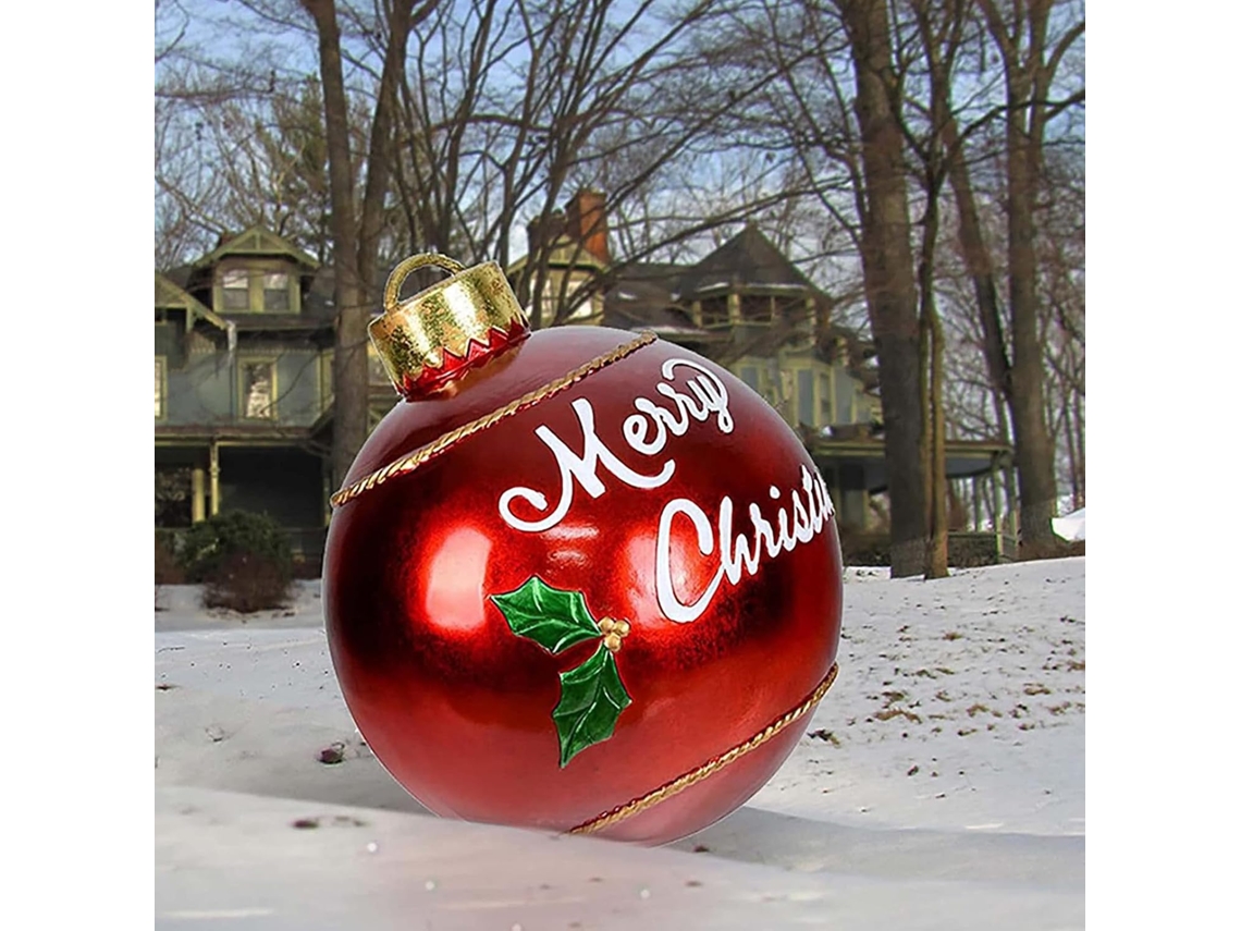 Bola De Natal Inflável Grande De Pvc De 81 Cm (32 Polegadas) Para Decoração De Jardim.