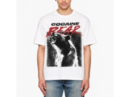 Rockinstone Cocaine Bear Poster Light White Adult T-shirt Size:s
