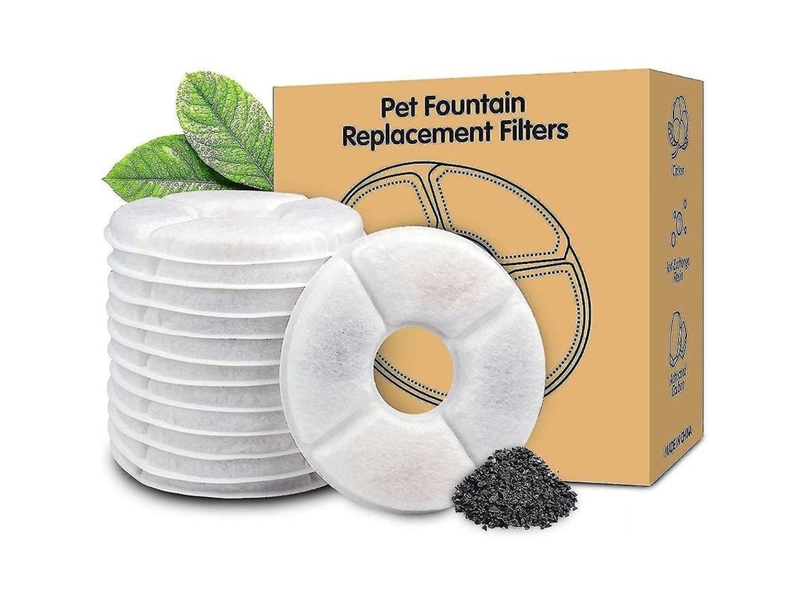 12 Filtros De Reemplazo Para Fonte De Água Para Gatos Com Carvão Ativado E Resina De Troca Iônica