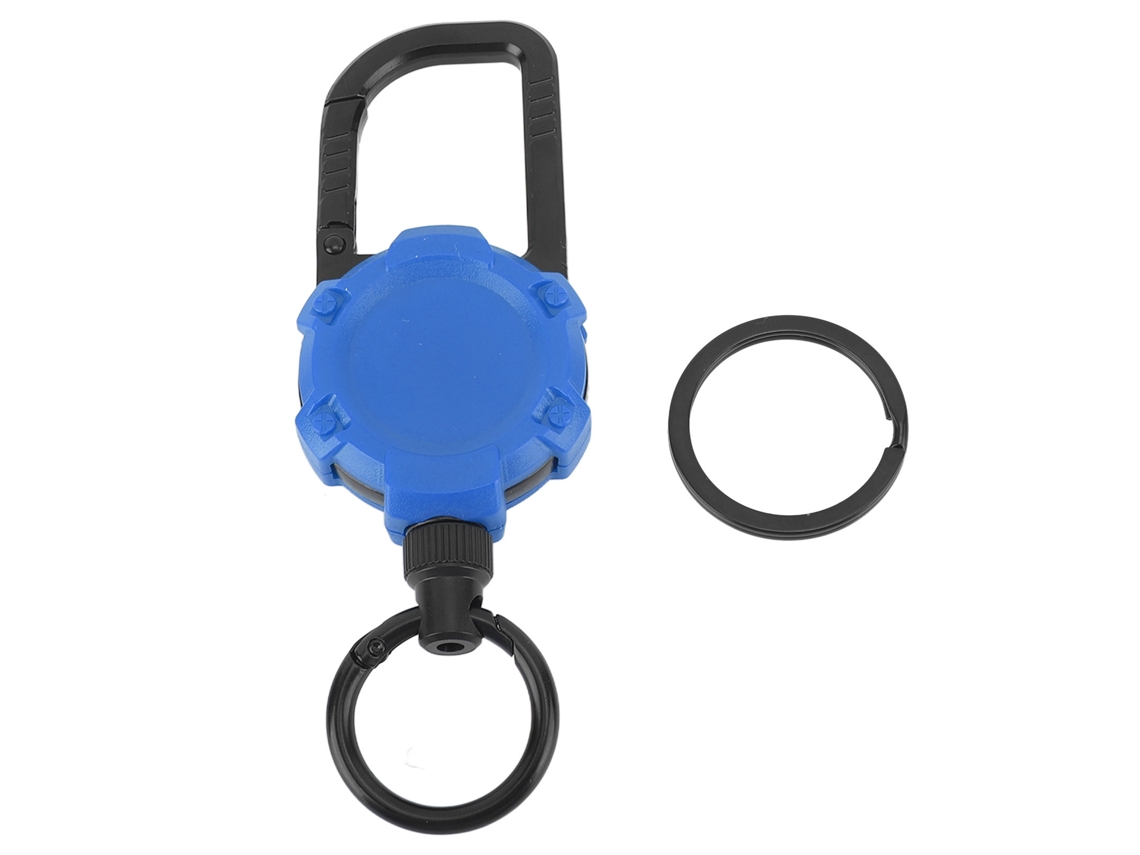 Chaveiro Magnético Retrátil Aço Inox Azul