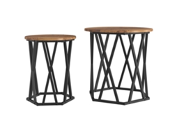 Conjunto 2 Mesa De Centro Vidaxl Castanho Derivados De Madeira (50 X 50 X 50 Cm)