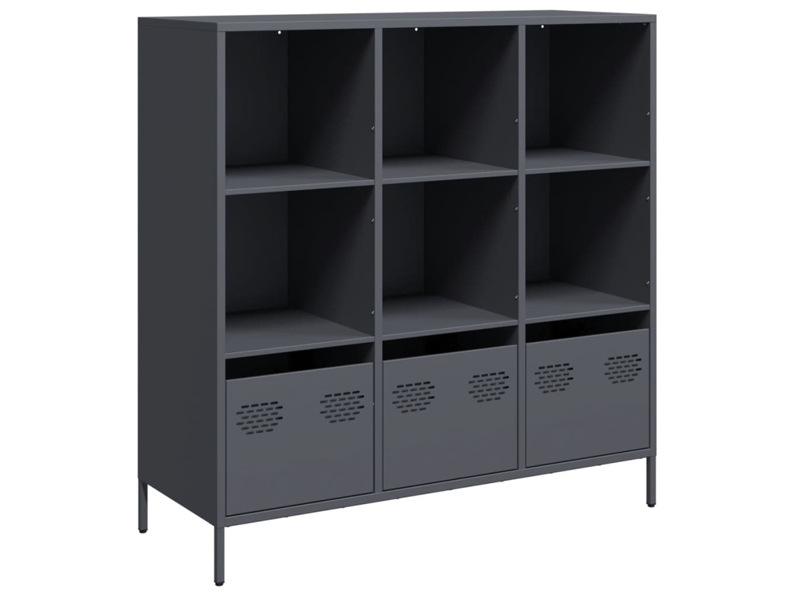 Aparador Alto 101,5x39x103,5 Cm Aço Antracite MAISON EXCLUSIVE