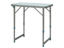 Mesa Dobrável, Mesa de Camping, Mesa de Jardim, Altura Ajustável, Alumínio, Mdf, Branca LAMAISON