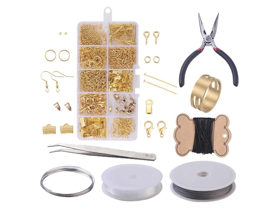 Kit de acessórios para brincos DIY (Dourado)
