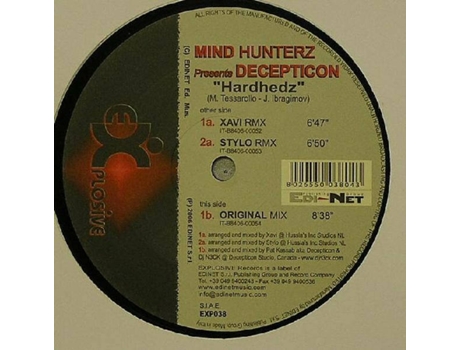 Vinil Hardhedz, Mind Hunterz Presents Decepticon Explosive Records