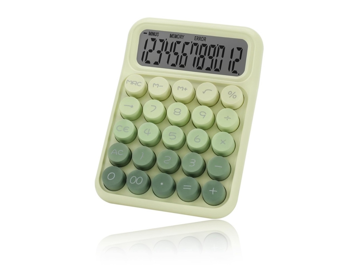 Calculadora Mecânica De Mesa, Calculadora Bonita Com Botões Grandes 817proverde Floresta Gradiente SUNNY SPACES