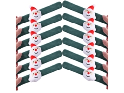 12 Pulseiras de Tapa de Natal Pulseiras de Tapa de Natal Pulseiras de Pressão para Lembrancinhas de Festa Infantil