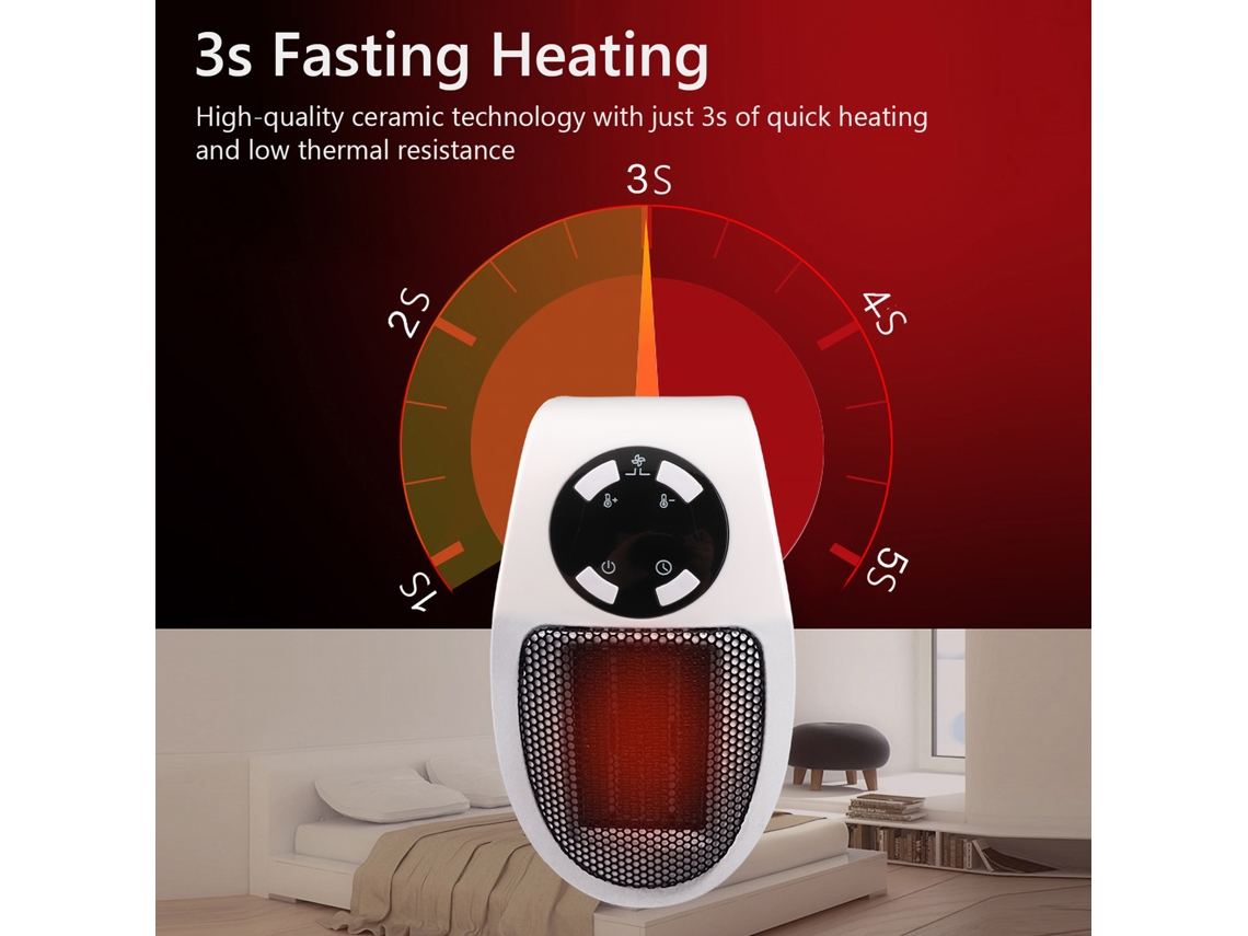 Laxiscreed Aquecedor De Ambiente Compacto E Inteligente, Eficiente Com Display De Temperatura