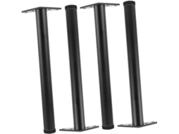 Conjunto De 4 Pés Mesa Em Liga Alumínio Para Centro E Cômoda, Design Geométrico Preto, Para Substituição