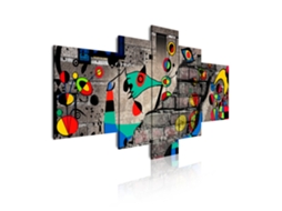 Quadro Moderno DEKOART Arte Abstrata, Miró Moderno Cor Vermalhos (180 X 85cm)