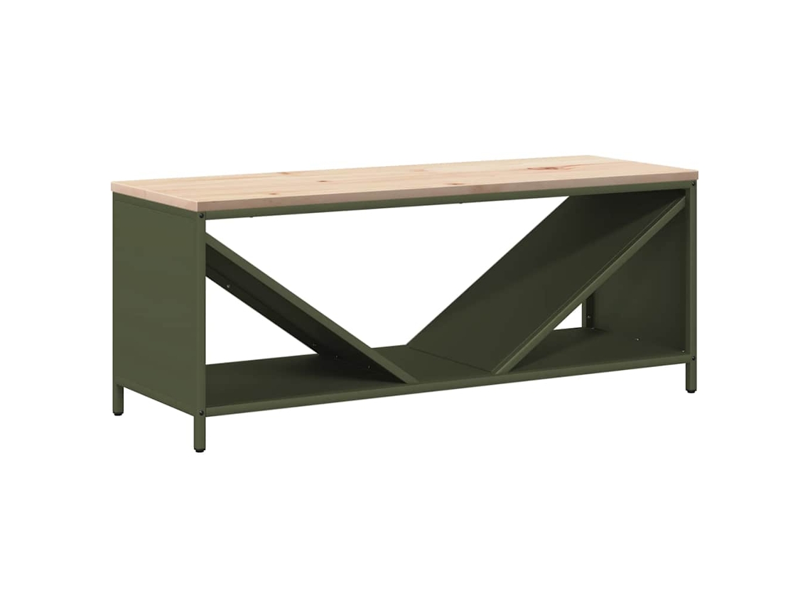 Maison Exclusive - Suporte Para Lenha Com Tampo De Madeira 100,5x35,5x40 Cm
