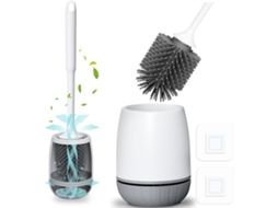 Escova sanitária de silicone com suporte de secagem rápida e base à prova de vazamentos | AQUAFORGE