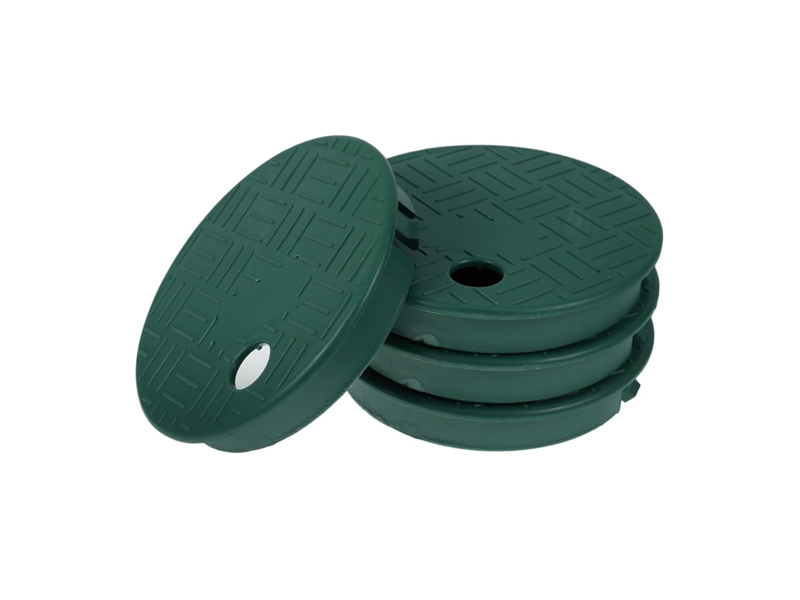 Conjunto De 4 Tampas Redondas Verdes De 15 Cm (6 Polegadas) Para Caixas De Irrigação.