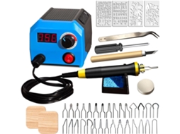 Kit de Pirografia Lh55, 1, Ferram. Digital de Temperatura Ajustável para Artesanato, Adultos e Iniciantes AQUAFORGE