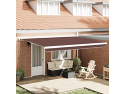Vidaxl Toldo Retrátil Manual 450x300 Cm Castanho