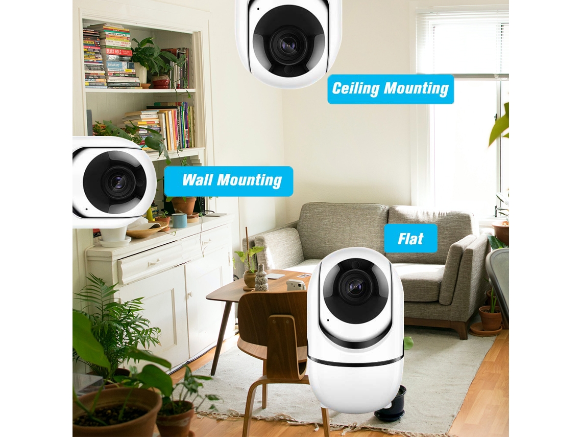 Câmera De Segurança Sem Fio Wifi 1080p 2mp Para Interior E Casa