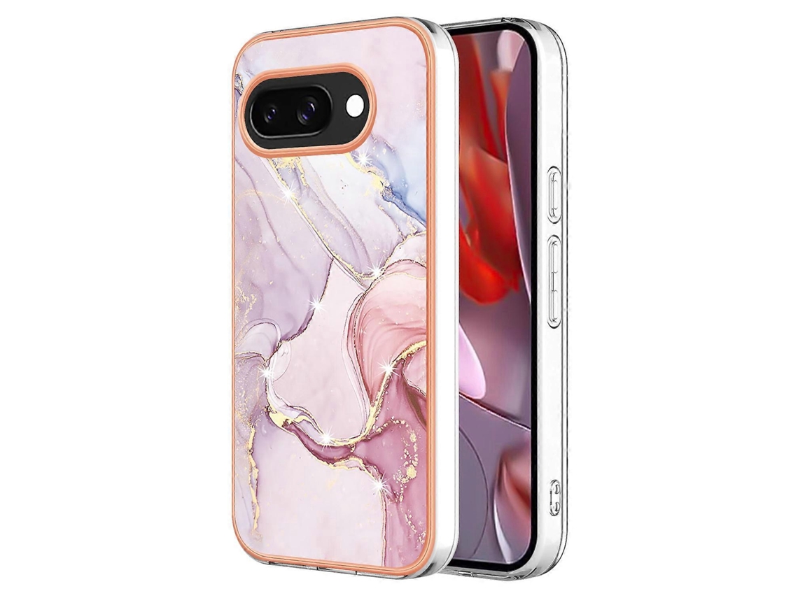 Capa De Tpu Com Padrão De Mármore Imd Galvanizada Para Google Pixel 9a