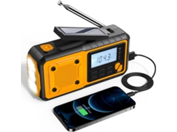 Rádio de Emergência com Manivela e Lanterna Led AQUAFORGE