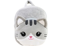 Mochila Pelúcia Gato 7, 87x2, 76x9, 84 De Fofa Kawaii Com Zíper, Escolar Alça Ajustável, Presentes De Desenho