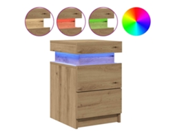 Bedside Cabinet, Bedside Cabinets Vidaxl Marrom Madeira Processada (n/a)