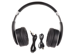 Fones de ouvido Mali sem fio Bluetooth BH618 hi-fi estéreo com graves, profissionais para jogos, esportes, viagens, escritório preto