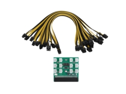 Placa De Expansão 12x 6pin Com 12 Cabos 6+2pin De 50cm Para Fonte De Alimentação Hp Psu Pc