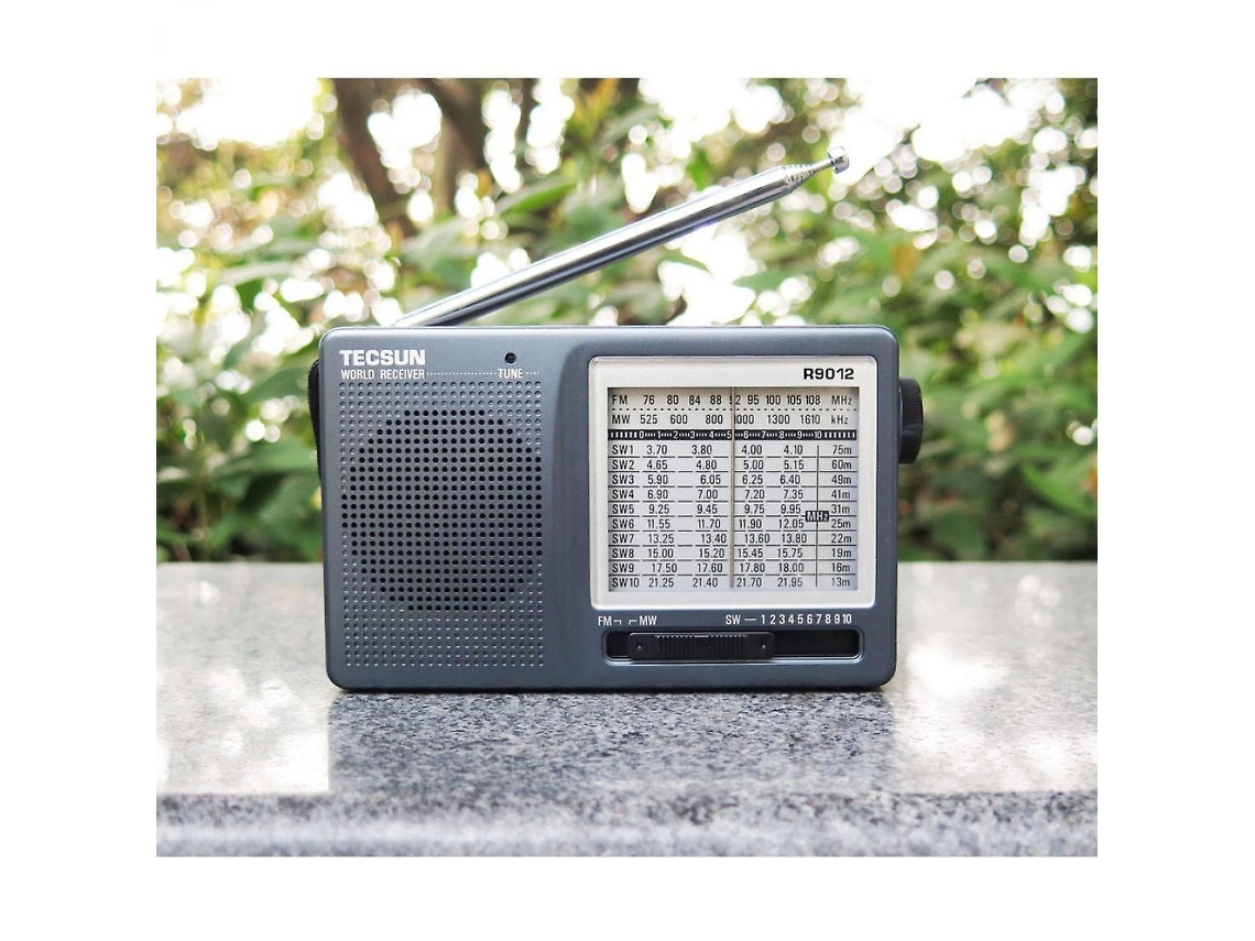 Lurelia Rádio Multibanda Com Fm/am, Sw/ondas Curtas, Mw, Com Auscultadores, Bateria Recarregável, Preto