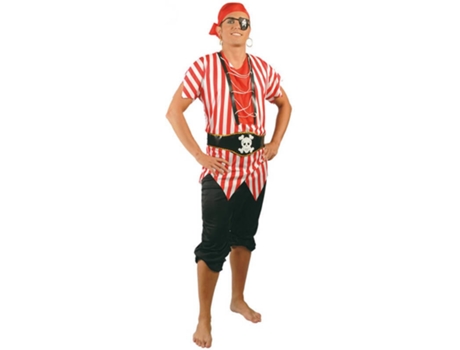 Fato de Homem  Pirata Vermelho (Tam: L)