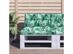 Vidaxl Almofadão Para Sofá De Paletes 70x40x12 Cm Tecido Padrão Folhas