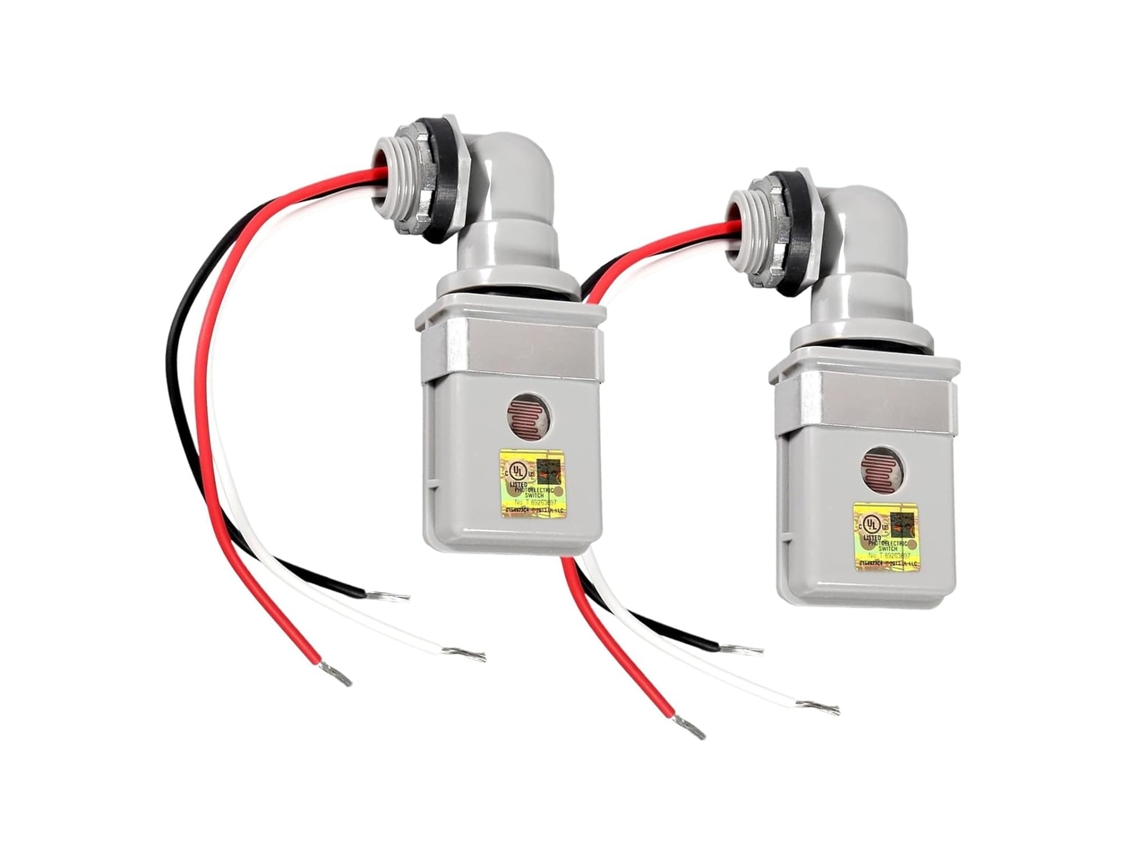 2 Sensores Fotocélula De Substituição Para Iluminação Externa, Interruptores De Pátio Fácil Instalação