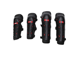 Conjunto 4 peças AQUAFORGE, Joelheiras e cotoveleiras com iluminação noturna, vermelho
