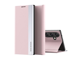 Capa Para Samsung Galaxy A17, Capa Flip Em Couro Pu (rosa) Digitallab