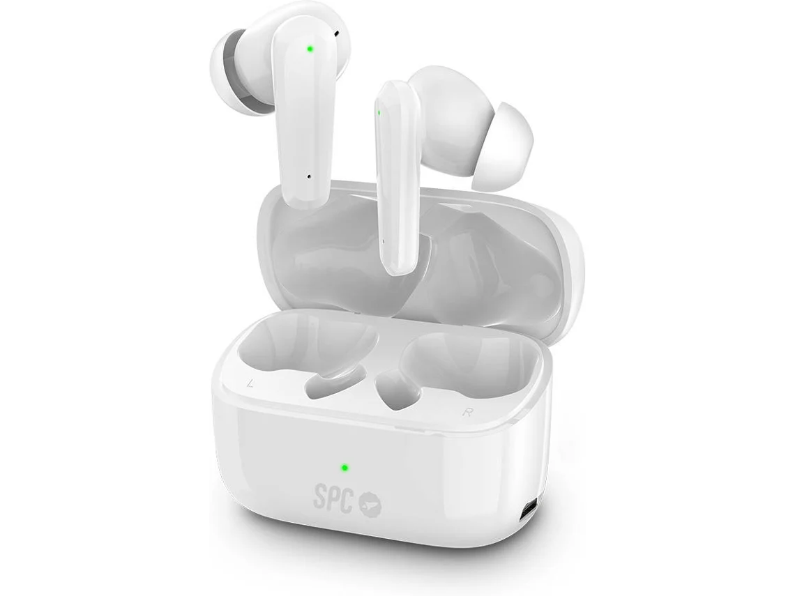 Auriculares Bluetooth True Wireless SPC ETHER 2 Pro (In Ear - Microfone - Noise Cancelling - Branco)