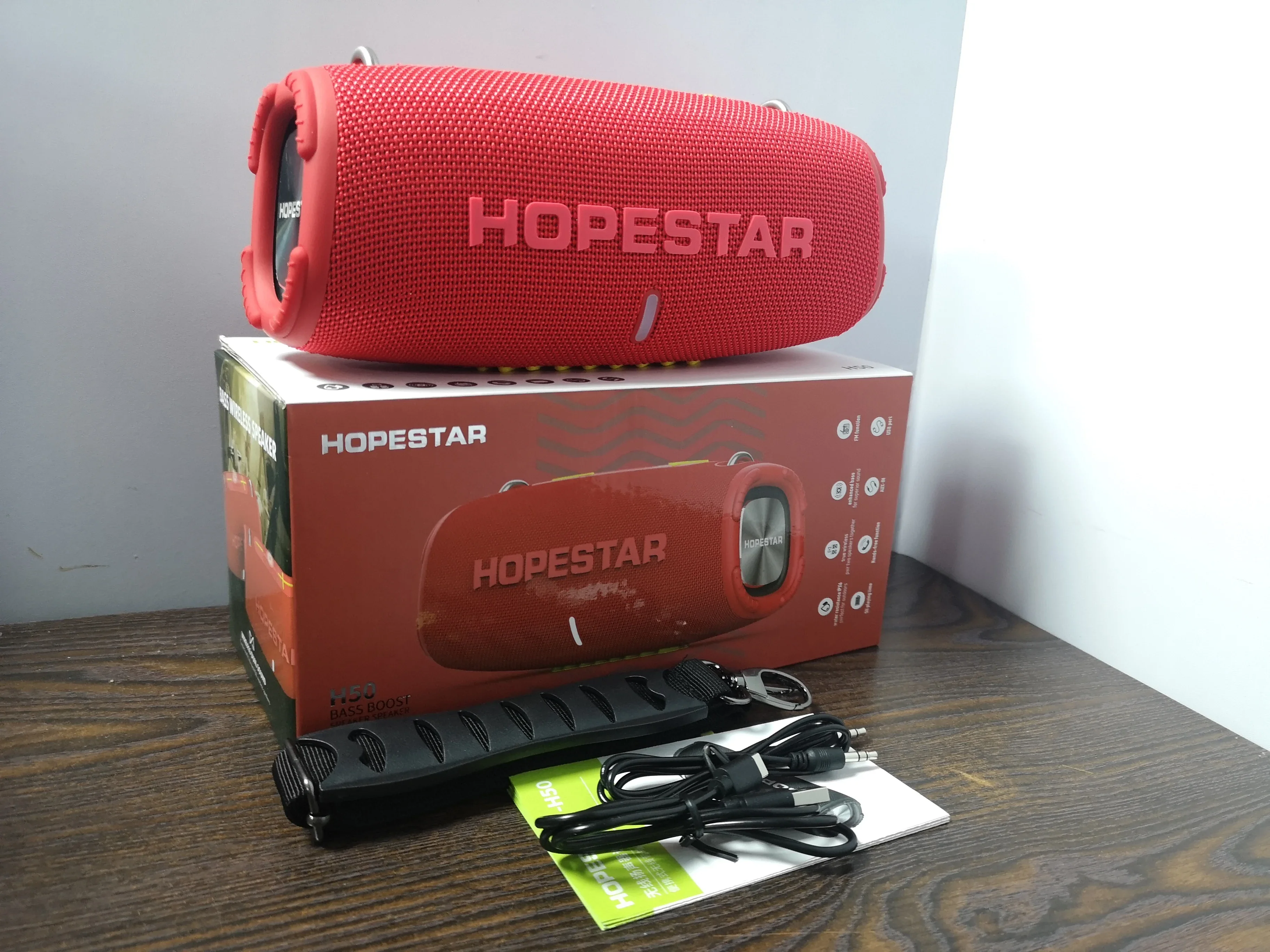 Caixa de Som Bluetooth de 20w, Reprodutor de Mp3, Tws/tf/aux MDUG (vermelho)