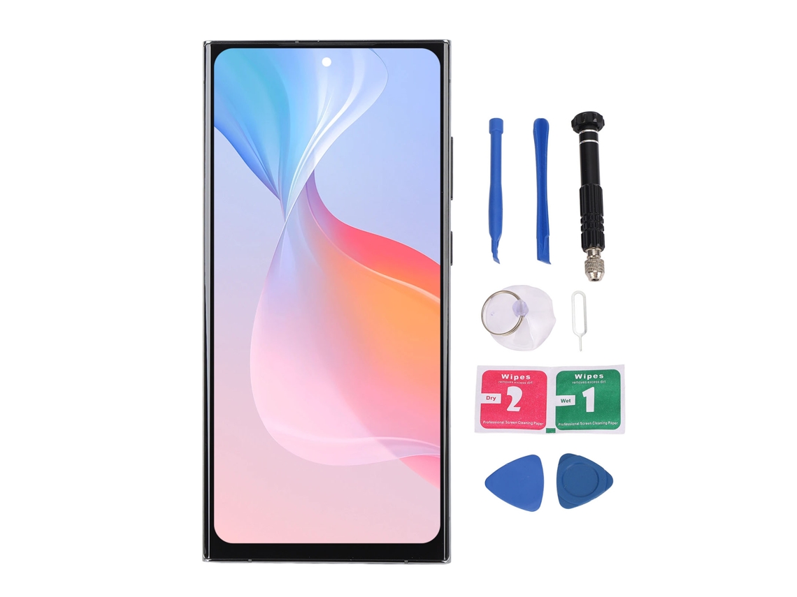 Peças de Reparo para Tela Samsung S23 Ultra, Oled com Impressão Digital EOOCOO