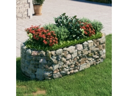 Vidaxl Canteiro Elevado/cesto Gabião 200x100x50 Cm Ferro Galvanizado